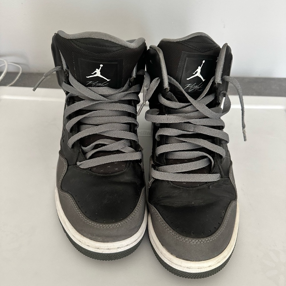 Nike Jordan Flight  black and grey high tops size 8.5